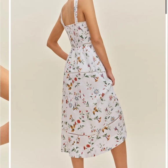 Reformation White Dress with Multicolor Floral Design - Picture 3 of 7